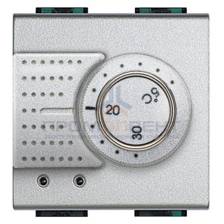 Электронный комнатный термостат 2А 250В с датчиком теплого пола LivingLight Алюминий