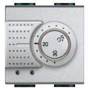 Электронный комнатный термостат 2А 250В с датчиком теплого пола LivingLight Алюминий