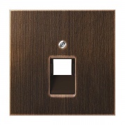 Накладка 1-ая компьютерной/телефонной RJ45/RJ11 розетки наклонная Jung LS Латунь Antik