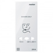 Накладка розетки электробритвы System M Merten полярно-белый