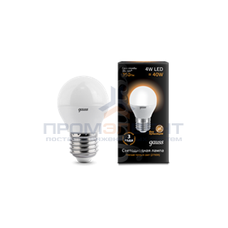 Лампа Gauss LED Globe 4W E27 2700K 1/10/50