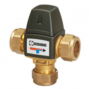 Клапан термостатический смесительный ESBE VTA323 - CPF 22 мм (компрессионное подключение, Tmax. 95°C, точка переключения 35-60°C)