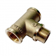 Тройник комбинированный с внутренней и наружной резьбой STOUT - 1" (ВР/НР/ВР)