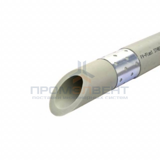 Труба полипропиленовая армированная алюминием FV-Plast STABI - 25×3,7 (PN20, штанга 4м, цв.серый)