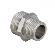 Ниппель латунный резьбовой переходной STOUT - 1"1/4 x 3/4" (никелированный)