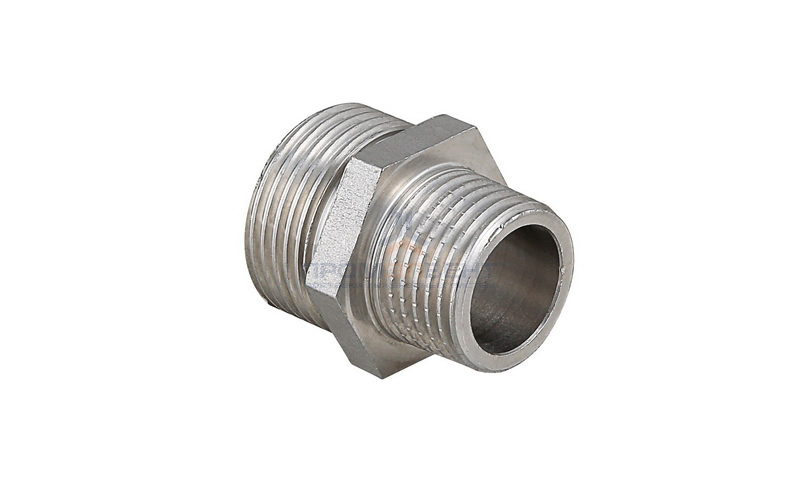 Ниппель латунный резьбовой переходной STOUT - 2