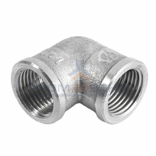 Отвод 90° латунный резьбовой равнопроходный STOUT (ВР/ВР) - 1"1/4 (никелированный)