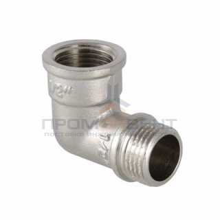 Переход с внутренней резьбы на наружную угловой VALTEC VTr.092 - 1" (латунь никелированная)