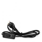 04-35(ШВВП) Шнур сетевой для БРА с выключателем, 1,8 м, ЧЕРНЫЙ