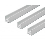 08-19 Кабель-канал алюминиевый для одноцветного одностороннего светодиодного неона (10.5*18.5мм), арт. 10-71/72/73/74/75, размер 1000х12,5х17,8мм, 1м