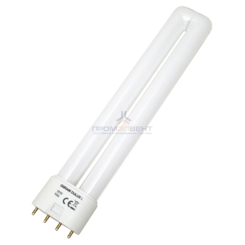 Лампа Osram Dulux L 18W/840 2G11 холодно-белая