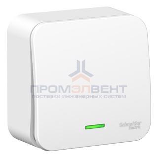 Переключатель 1-клавишный с подсветкой (cх.6) Blanca Schneider Electric 10А 250В белый изол.пластина