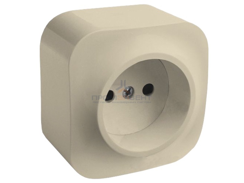 Розетка Legrand Quteo без заземления слоновая кость [уп 20шт]