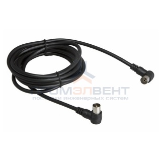Шнур TV PLUG-TV JACK 5М Угловой Черный