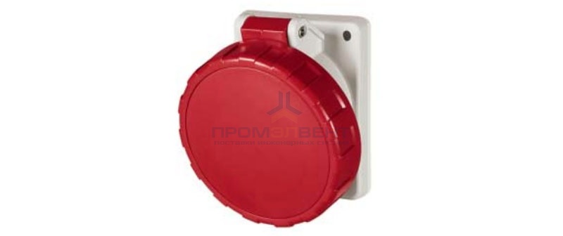 Розетка скрытой установки с наклоном DKC Quadro IP67 63A 3p+E+N 400V