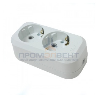 Колодка Makel 16А 2 розетки с заземлением