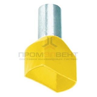 Наконечник-гильза двойная изолированная НШВИ2 6,0кв.мм - 14мм желтый (100шт) DKC