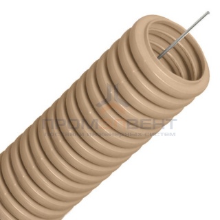 Труба гофрированная ПВХ д20 под дерево (сосна) с протяжкой (бухта 100м)