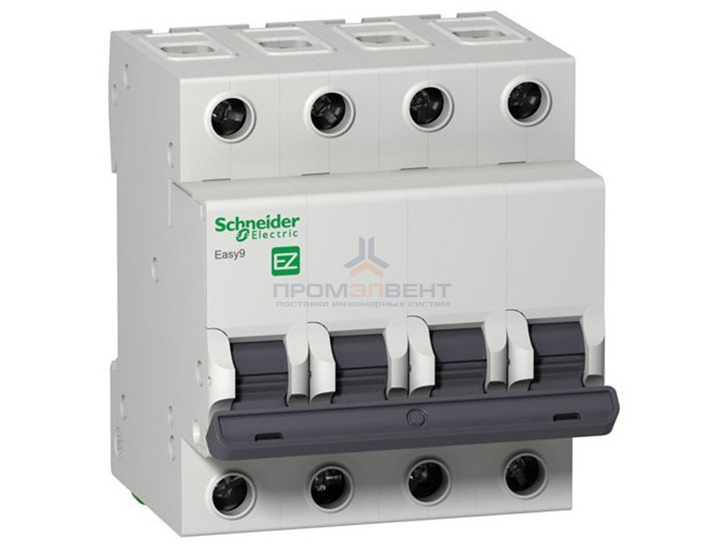 Автоматический выключатель Schneider Electric EASY 9 4П 16А С 4,5кА 400В (автомат)