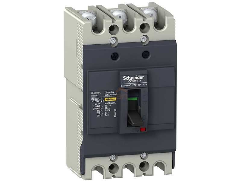 Автоматический выключатель Schneider Electric EZC100F 100A 10кА/400В 3П3T (автомат)