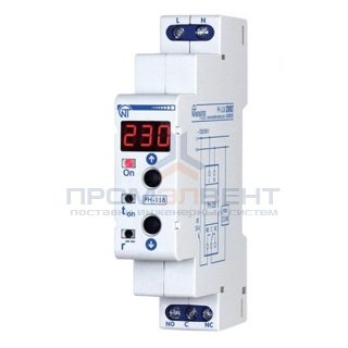 Однофазное реле контроля напряжения РН-118 10А на DIN-рейку