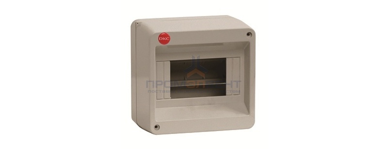 Щиток настен. без дверцы   8мод., IP40, серый, с усил. клеммн.блоком в компл. 1х87308