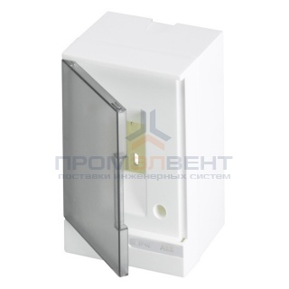 ABB Basic E Бокс настенный 2М серая прозрачная дверь (без клемм)